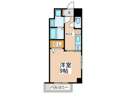 LAFORTE(1K/6階)の間取り写真