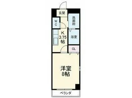 サンコー沙羅(1K/1階)の間取り写真