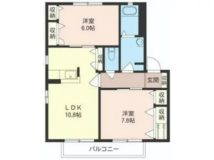 ルミエール(2LDK/2階)の間取り写真