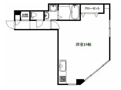 中村ビル(ワンルーム/3階)の間取り写真