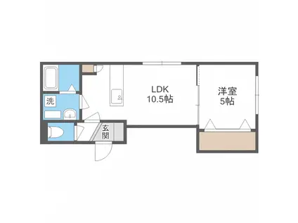 THE RESIDENCE(1LDK/1階)の間取り写真
