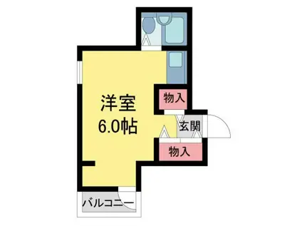 ブレシオンウエスト(ワンルーム/2階)の間取り写真