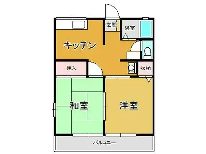 CHエクセレント(2DK/2階)の間取り写真