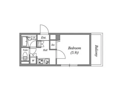 レジディア横濱関内(1K/10階)の間取り写真