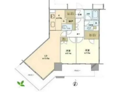 アーバンドックパークシティ豊洲(3SLDK/28階)の間取り写真