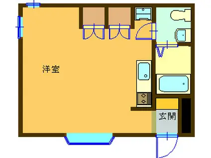 ティノチッタ イースト(ワンルーム/2階)の間取り写真