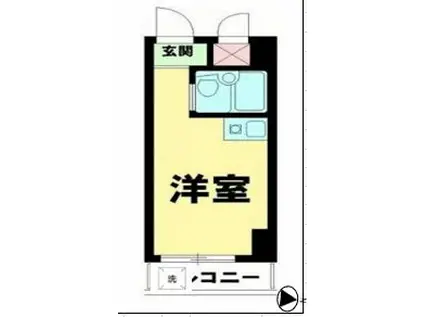 スカイコート渋谷(ワンルーム/4階)の間取り写真