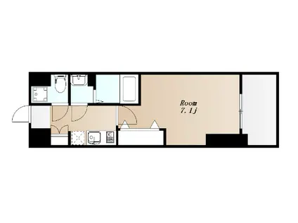 レジュールアッシュ梅田レジデンス(1K/11階)の間取り写真