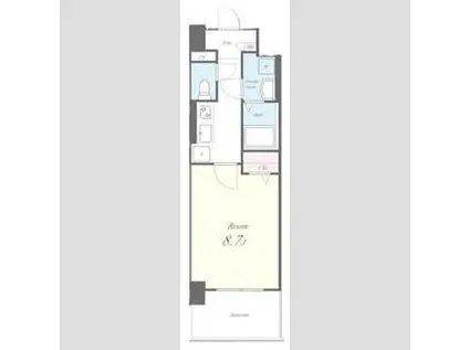 ALUNA箱崎(1K/3階)の間取り写真