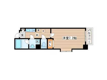 CLAIR.S(1K/6階)の間取り写真