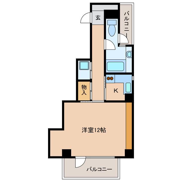 ARCADIA(1K/5階)の間取り写真