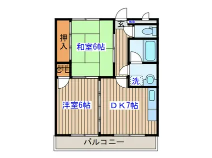 ザ・フォレスティ(2DK/3階)の間取り写真