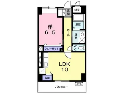 セレッソ・フィールドIII(1LDK/1階)の間取り写真