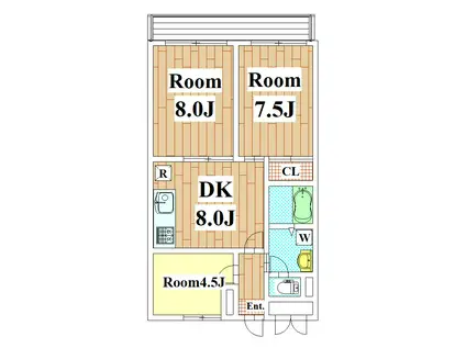 マニフィック飯田(3DK/2階)の間取り写真