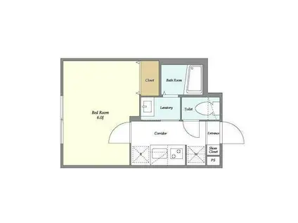 ウェルスクエア学芸大学(1K/3階)の間取り写真