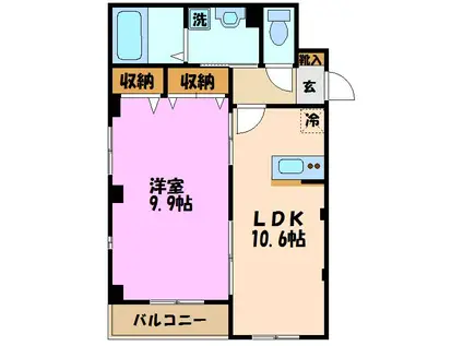 恵千庵KEI SENAN(1LDK/4階)の間取り写真