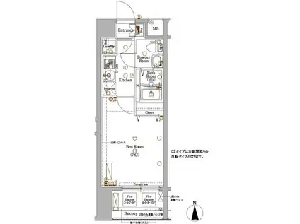 AXAS文京関口(1K/9階)の間取り写真