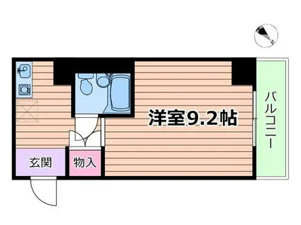 ライオンズマンション中之島(1K/7階)の間取り写真