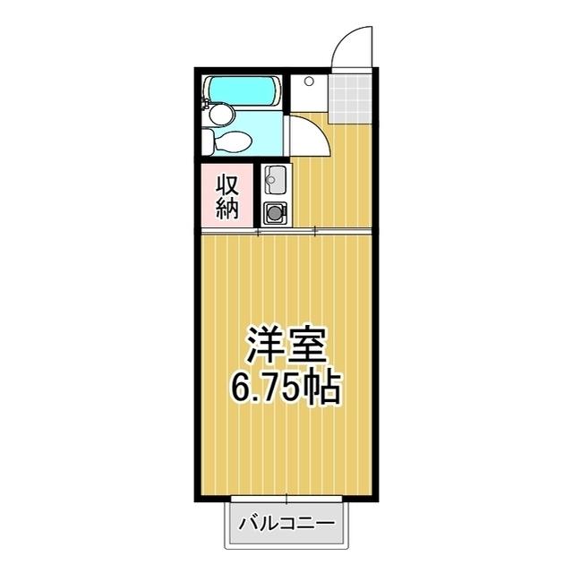 そよ風と春のアールグレイ(1K/2階)の間取り写真