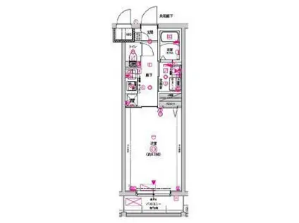 クレストタップ京都丹波口II(1K/3階)の間取り写真