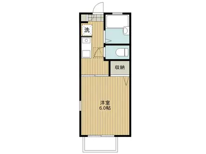 さくらハイツA棟(1K/1階)の間取り写真