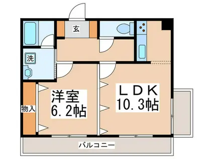 アニマリート峰III(1LDK/4階)の間取り写真