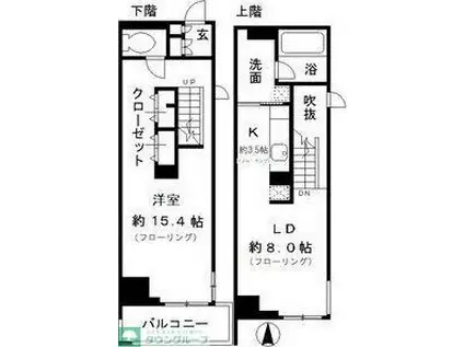 レジディア東桜II(1LDK/4階)の間取り写真