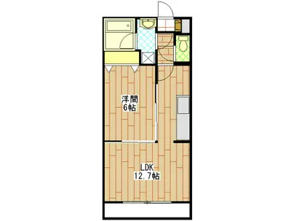 グランヒルズ笠井(1LDK/3階)の間取り写真