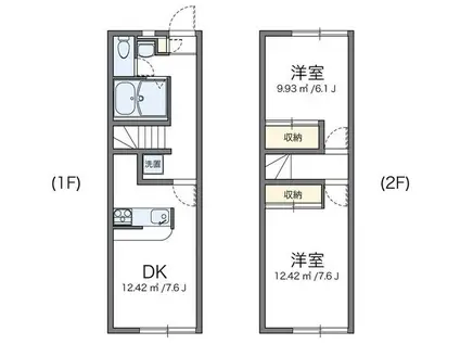 レオパレスマノワール(2DK/1階)の間取り写真