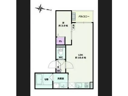 JACK MATSUSHITA I(1LDK/2階)の間取り写真