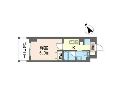 エスティメゾン西横浜(1K/7階)の間取り写真