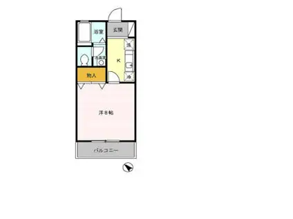 ボワフルールA(1K/1階)の間取り写真