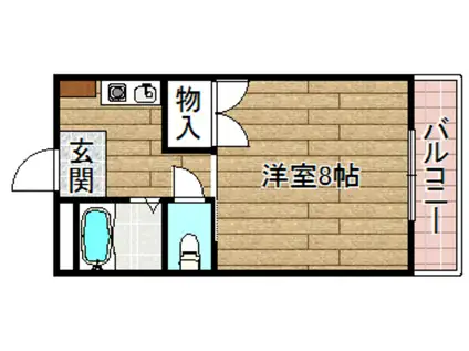 コーポ松下(1K/3階)の間取り写真