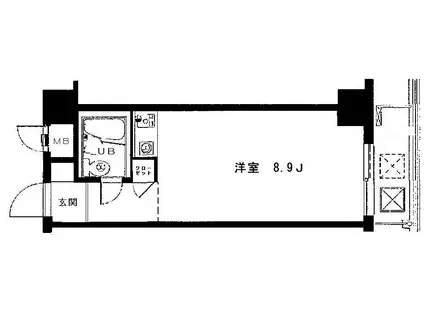エルハイム麹町(ワンルーム/5階)の間取り写真