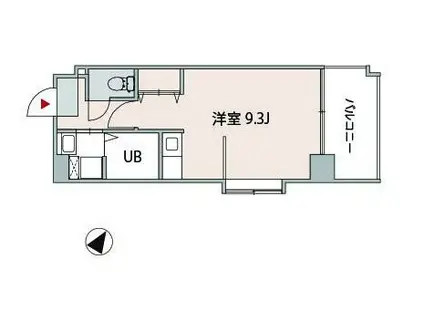 ティアラ今泉(ワンルーム/8階)の間取り写真