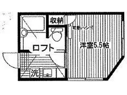 アネックス神大寺(1K/1階)の間取り写真