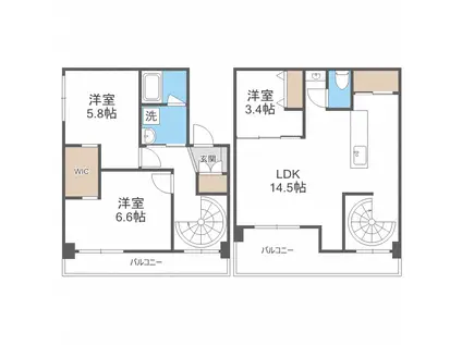 スペチアーレ420(3LDK/7階)の間取り写真