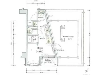 ARTESSIMO LINK BREZZA(1K/3階)の間取り写真
