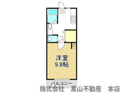 ジェニファーV(1K/2階)の間取り写真