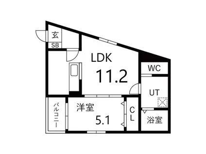 THE GARDEN 金山(1LDK/1階)の間取り写真