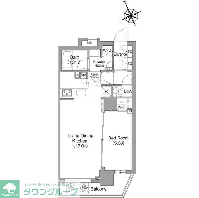 コンフォリア中葛西(1LDK/2階)の間取り写真