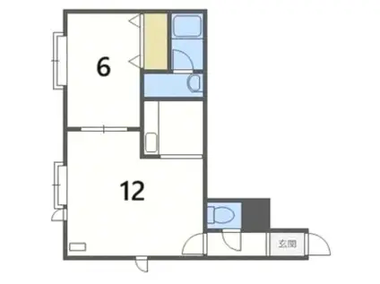 FOREST12(1LDK/2階)の間取り写真
