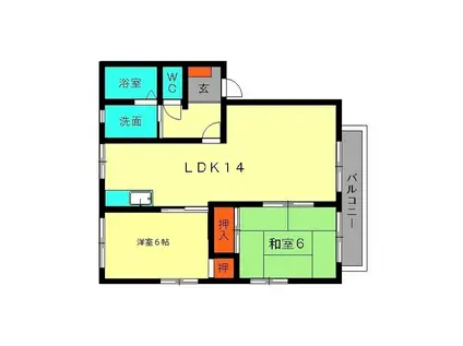 新とまと館(2LDK/2階)の間取り写真