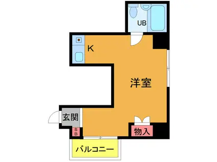 リバティー浦安(1K/3階)の間取り写真