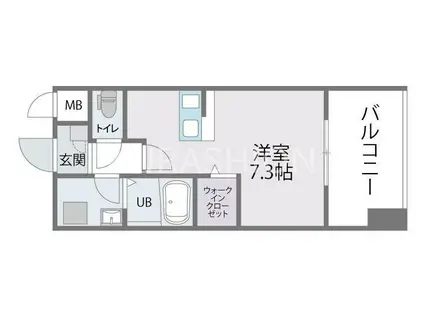 トラストレジデンス博多駅南(ワンルーム/9階)の間取り写真