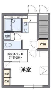 レオパレスアントラー(1K/1階)の間取り写真
