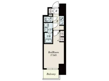 S-RESIDENCE金山三丁目(1K/12階)の間取り写真