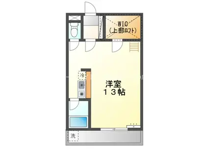 セザンヌ西高師(ワンルーム/1階)の間取り写真