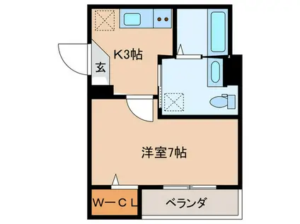 WILLETS 園田(1K/2階)の間取り写真