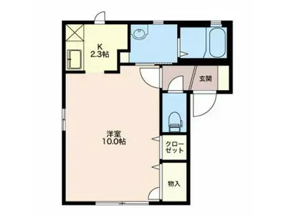 シェソワ(1K/1階)の間取り写真